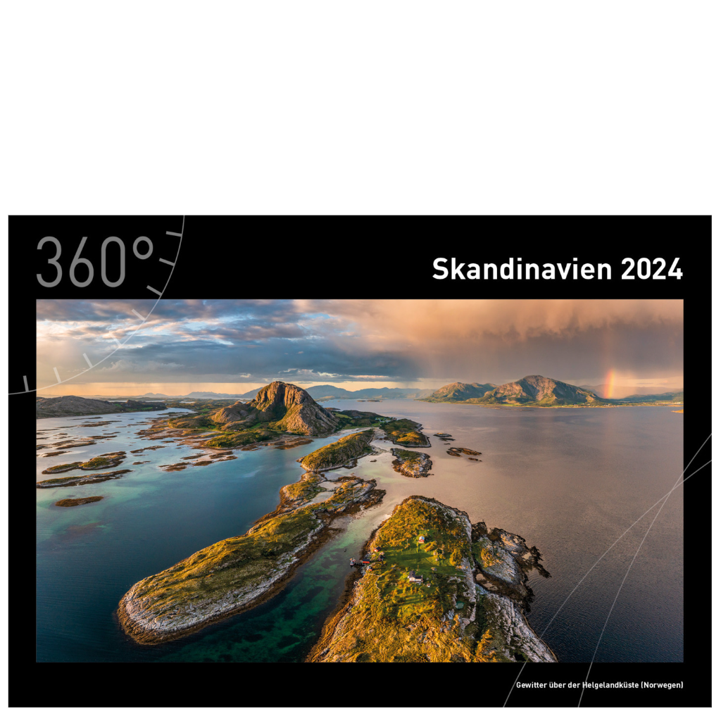 Skandinavien - 360° Premium-Wandkalender 2024 - 50 x 35 cm - 360Grad Medien