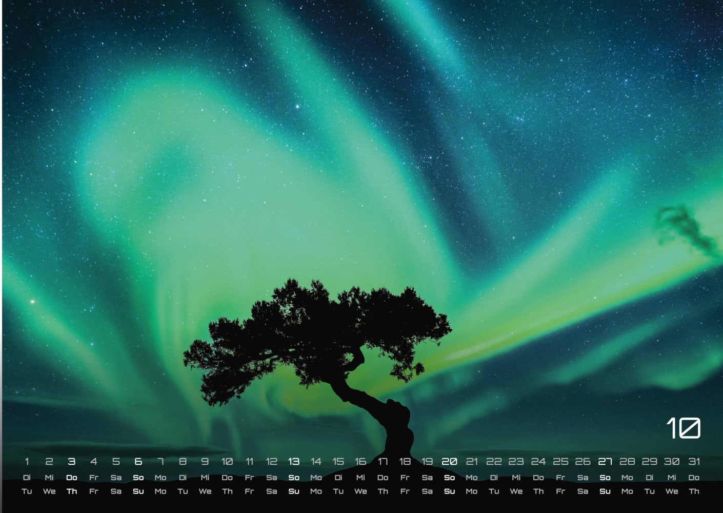 Polarlichter - Grandiose Naturschauspiele - Wandkalender 2024 - 59 x 42 cm