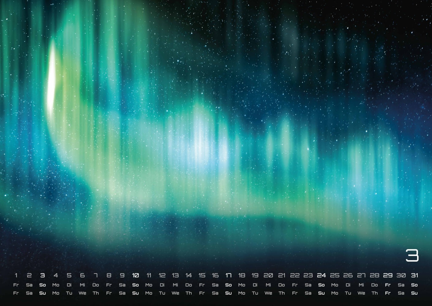 Polarlichter - Grandiose Naturschauspiele - Wandkalender 2024 - 59 x 42 cm