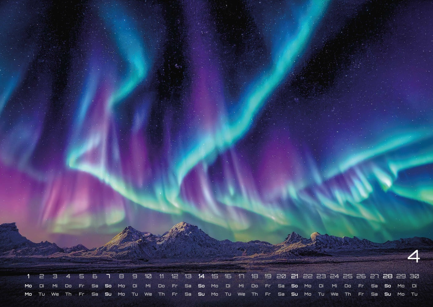 Polarlichter - Grandiose Naturschauspiele - Wandkalender 2024 - 59 x 42 cm