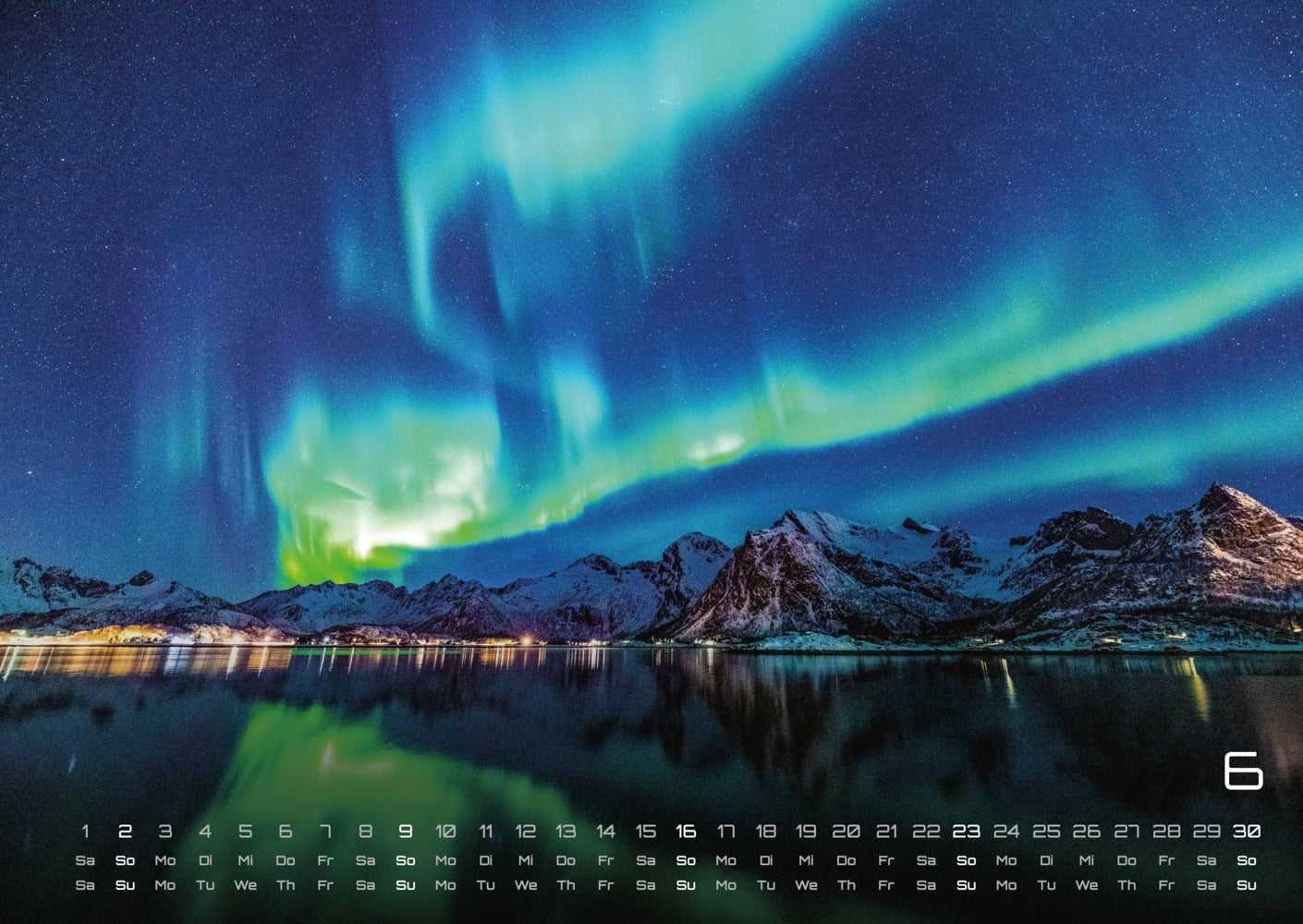 Polarlichter - Grandiose Naturschauspiele - Wandkalender 2024 - 59 x 42 cm