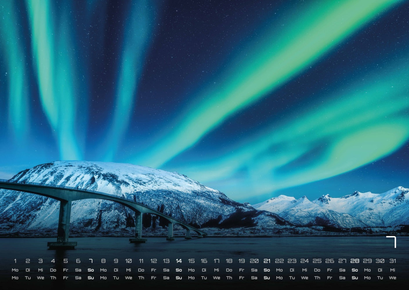 Polarlichter - Grandiose Naturschauspiele - Wandkalender 2024 - 59 x 42 cm