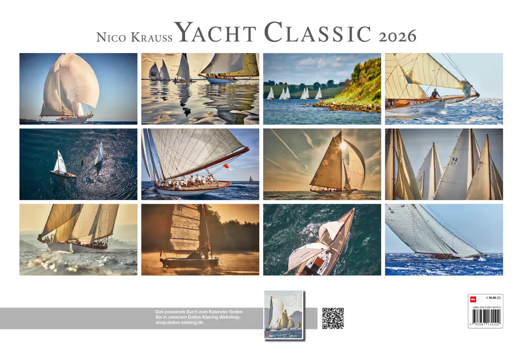 Yacht Classic - Wall Calendar 2025 - 68 x 48 cm - Delius Klasing