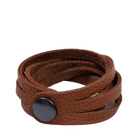 Häive Elk Leather Bracelet - Brown - Miiko Design Oy
