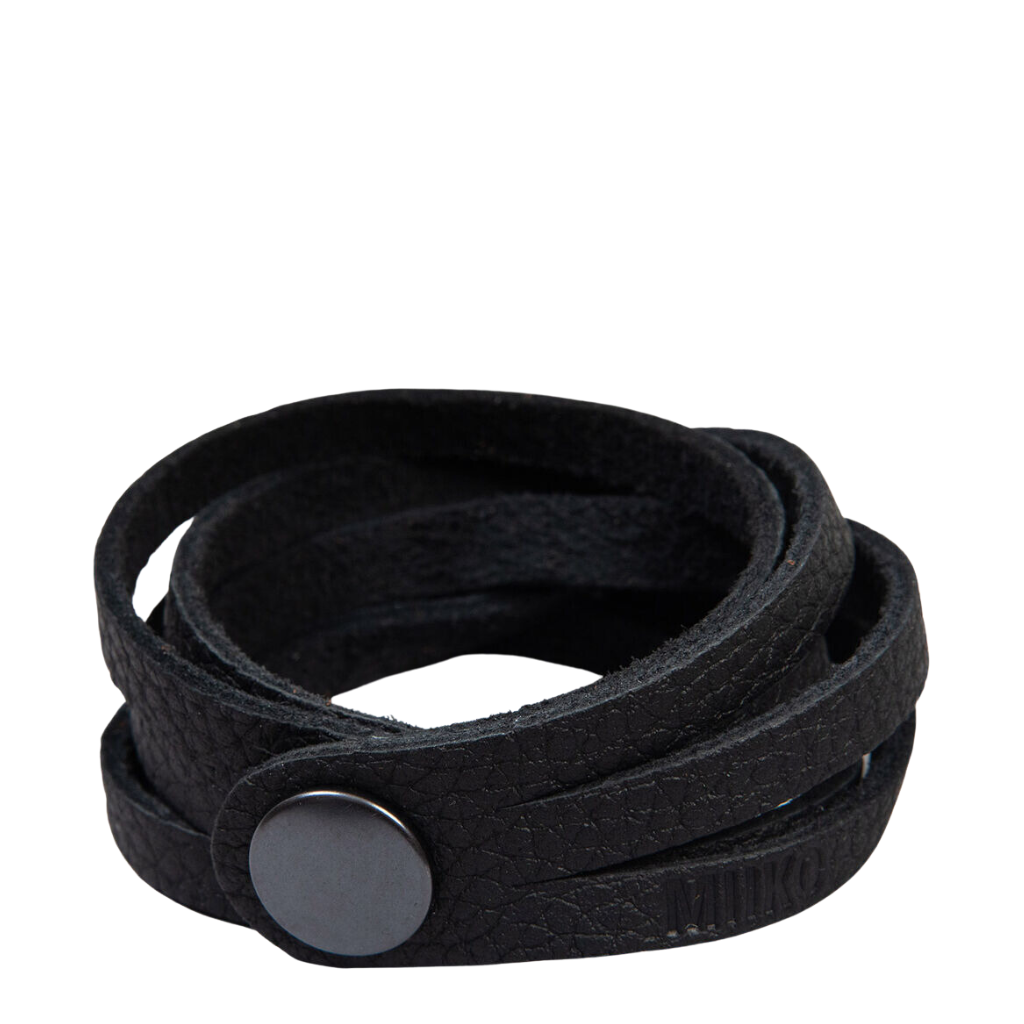 Häive Elchleder-Armband - Schwarz - Miiko Design Oy