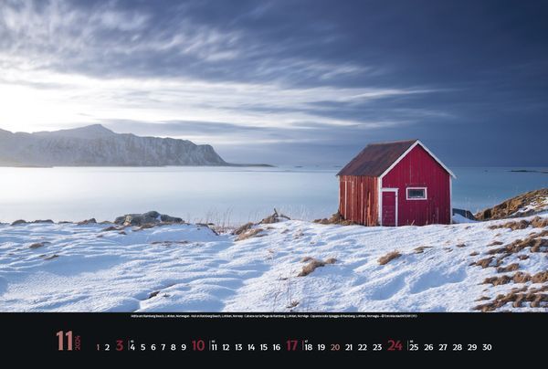 Nordische Impressionen - Wandkalender 2024 - 58 x 39 cm - Korsch Verlag