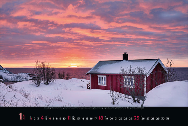 Nordic Impressions - Wall Calendar 2026 - 58 x 39 cm - Korsch Verlag