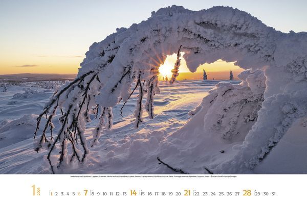 Faszination Skandinavien - Wandkalender 2024 - 58 x 39 cm - Korsch Verlag