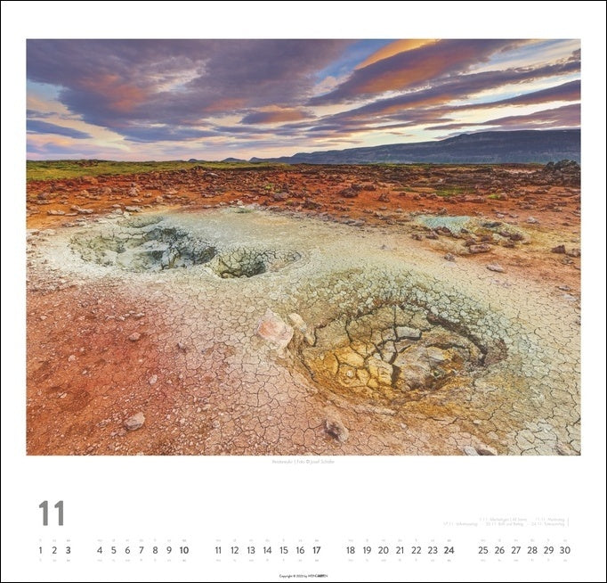 Island - Wandkalender 2024 - 48 x 46 cm - Kunstverlag Weingarten