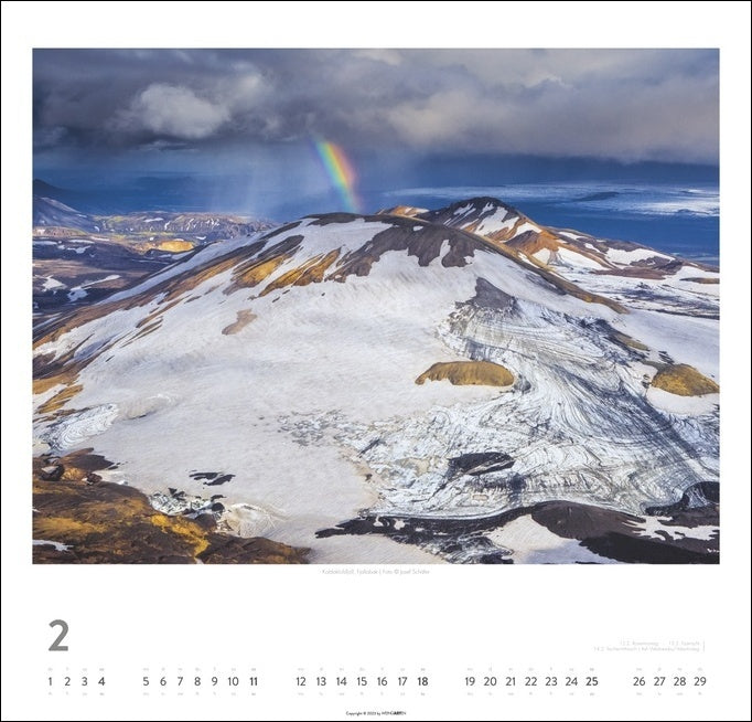 Island - Wandkalender 2024 - 48 x 46 cm - Kunstverlag Weingarten