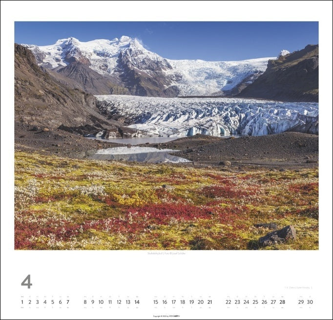 Island - Wandkalender 2024 - 48 x 46 cm - Kunstverlag Weingarten