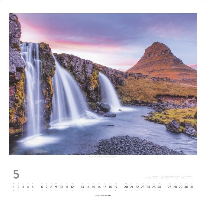 Island - Wandkalender 2024 - 48 x 46 cm - Kunstverlag Weingarten