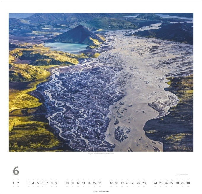 Island - Wandkalender 2024 - 48 x 46 cm - Kunstverlag Weingarten