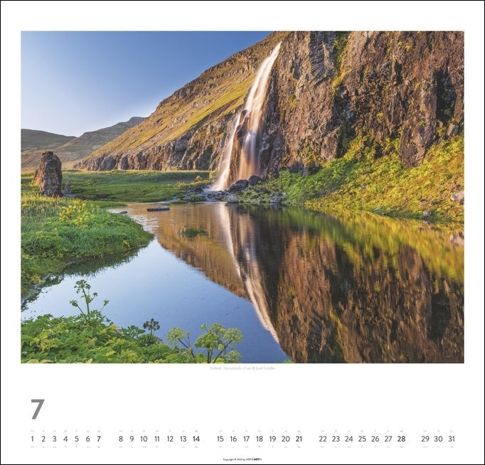 Island - Wandkalender 2024 - 48 x 46 cm - Kunstverlag Weingarten