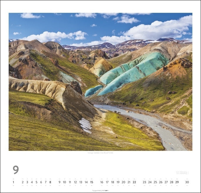 Island - Wandkalender 2024 - 48 x 46 cm - Kunstverlag Weingarten