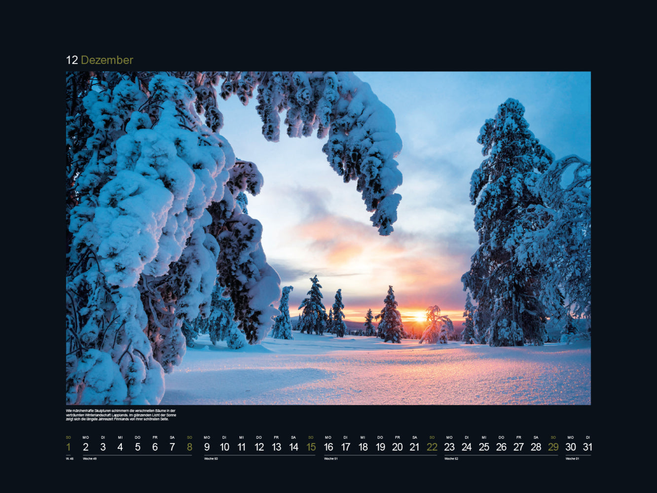 Schönheit des Nordens - Wandkalender 2024 - 60 x 45 cm - Kunth Verlag