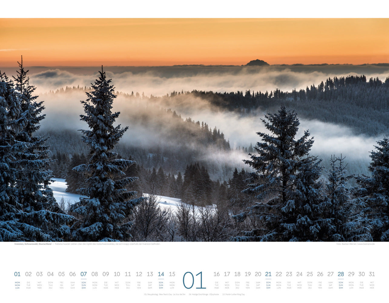 Naturkräfte - Wandkalender 2024 - 54 x 42 cm - Ackermann Kunstverlag