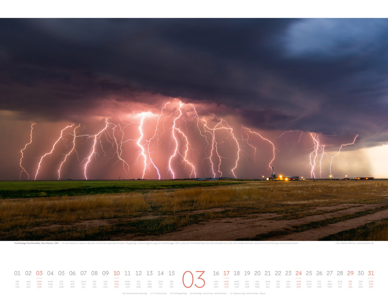 Naturkräfte - Wandkalender 2024 - 54 x 42 cm - Ackermann Kunstverlag