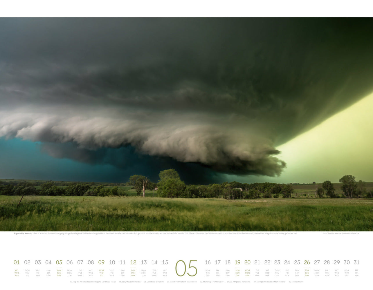 Naturkräfte - Wandkalender 2024 - 54 x 42 cm - Ackermann Kunstverlag