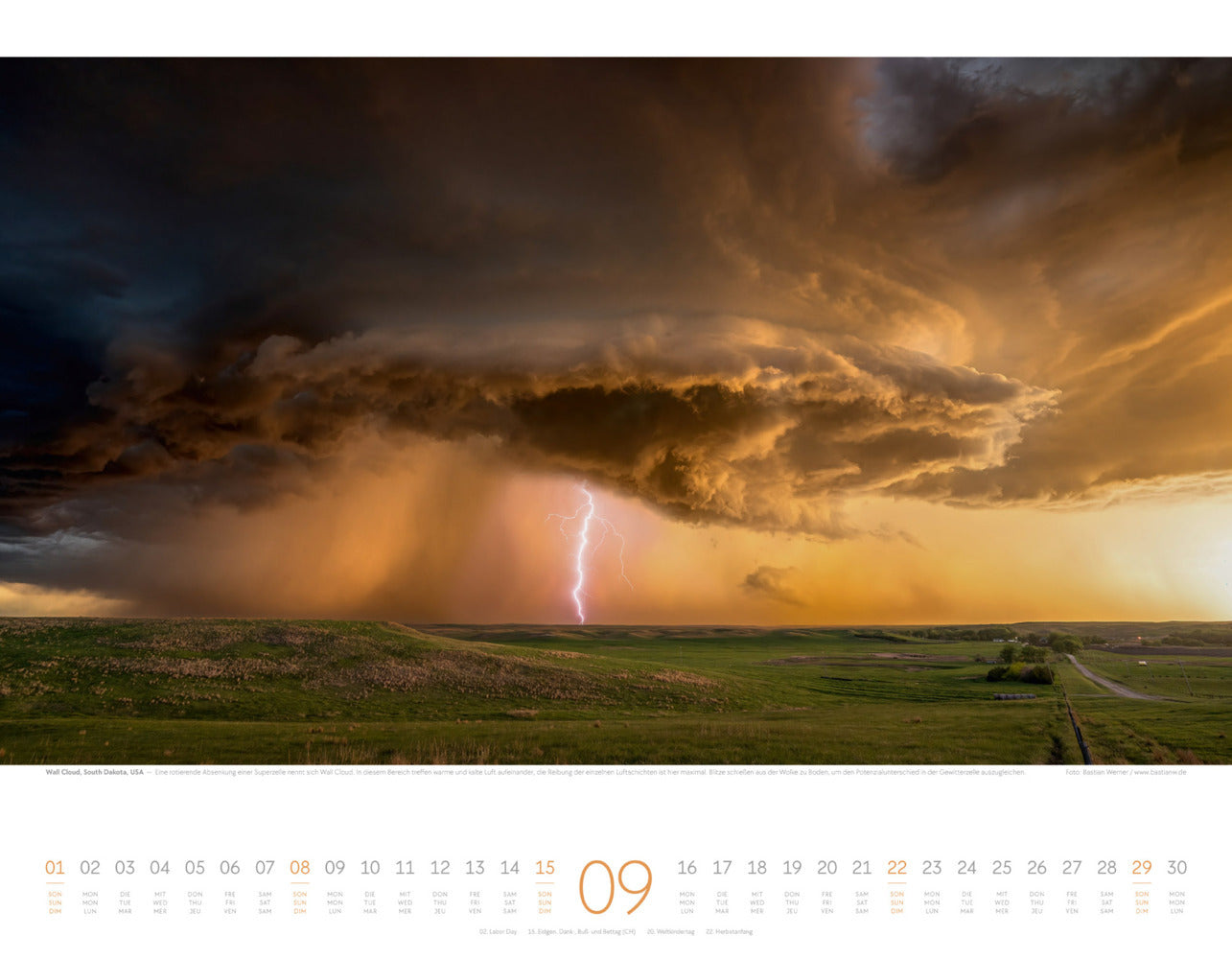 Naturkräfte - Wandkalender 2024 - 54 x 42 cm - Ackermann Kunstverlag