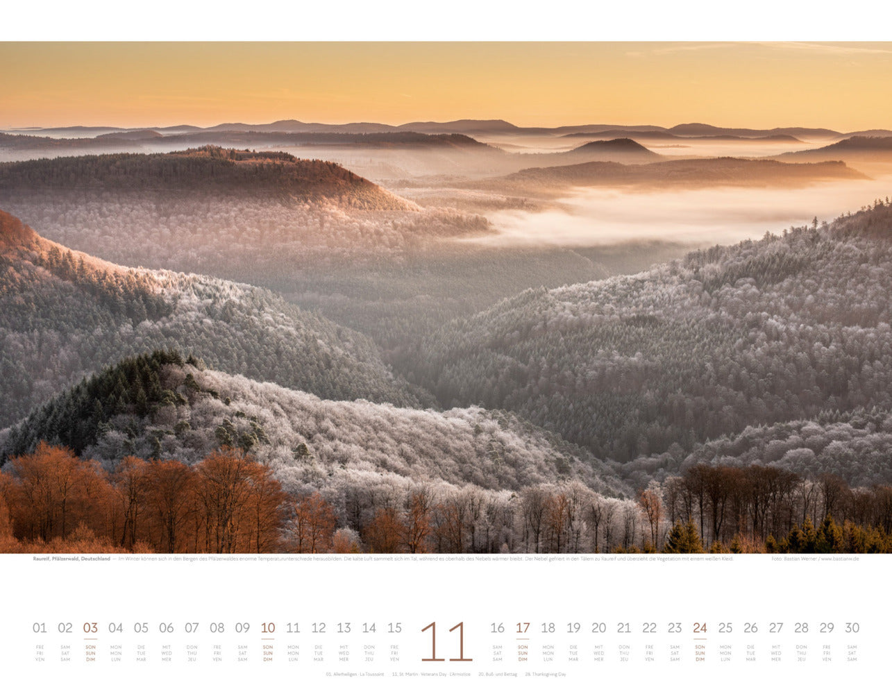 Naturkräfte - Wandkalender 2024 - 54 x 42 cm - Ackermann Kunstverlag