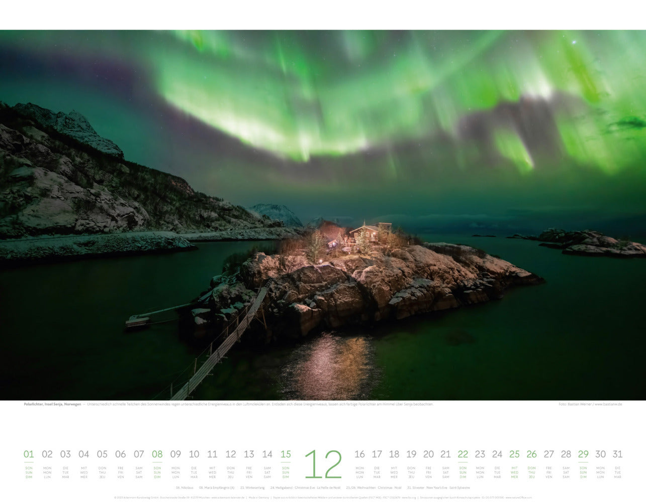 Naturkräfte - Wandkalender 2024 - 54 x 42 cm - Ackermann Kunstverlag