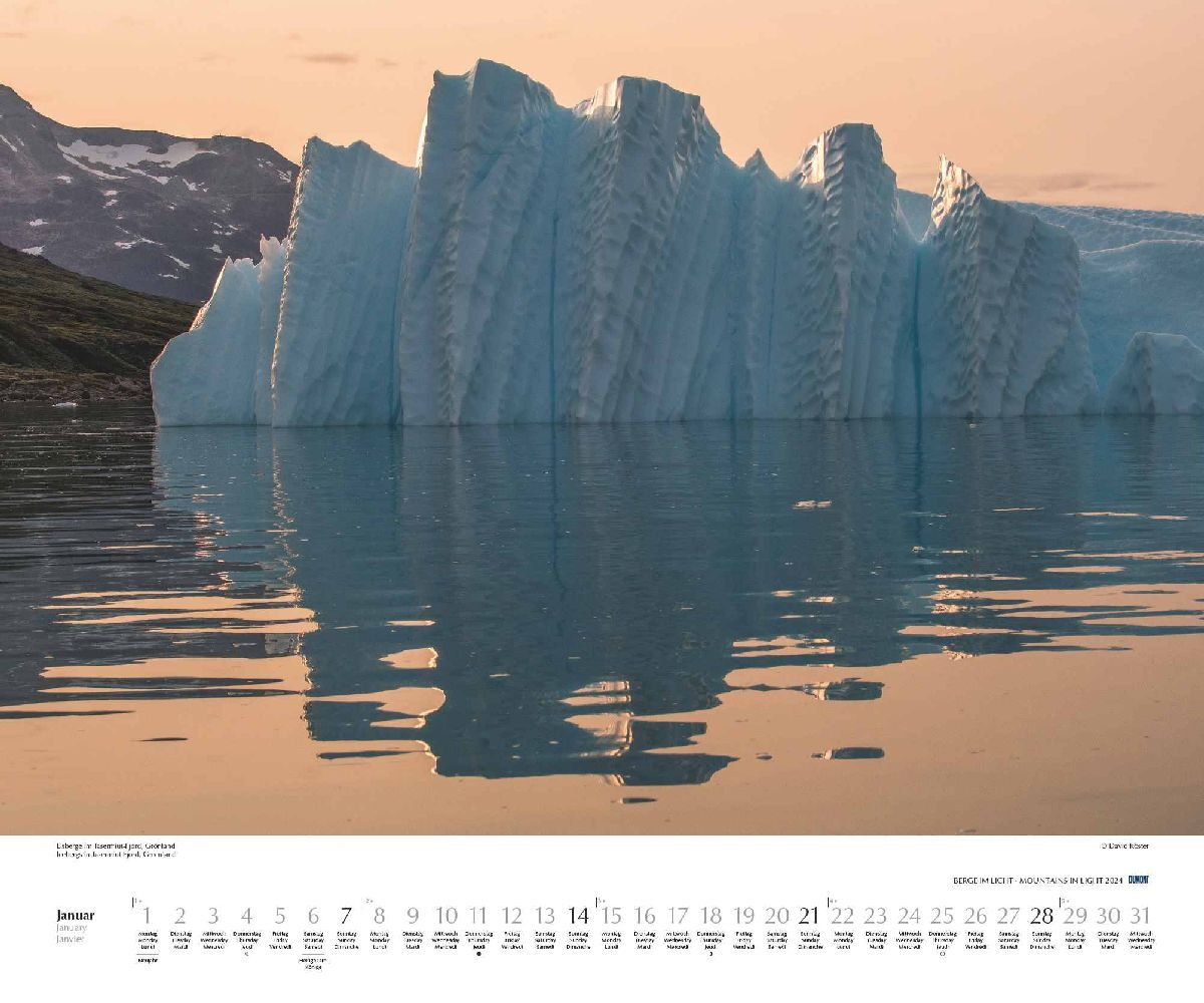 Berge im Licht - Wandkalender 2024 - 60 x 50 cm - DuMont Verlag