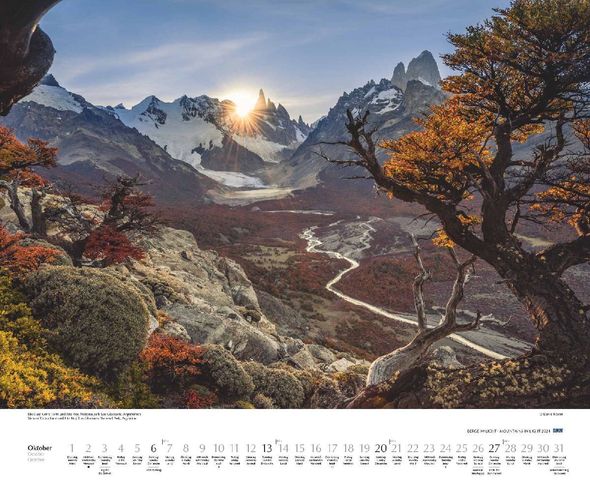 Berge im Licht - Wandkalender 2024 - 60 x 50 cm - DuMont Verlag