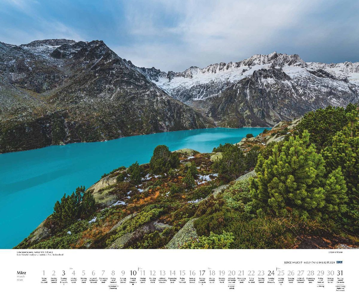 Berge im Licht - Wandkalender 2024 - 60 x 50 cm - DuMont Verlag