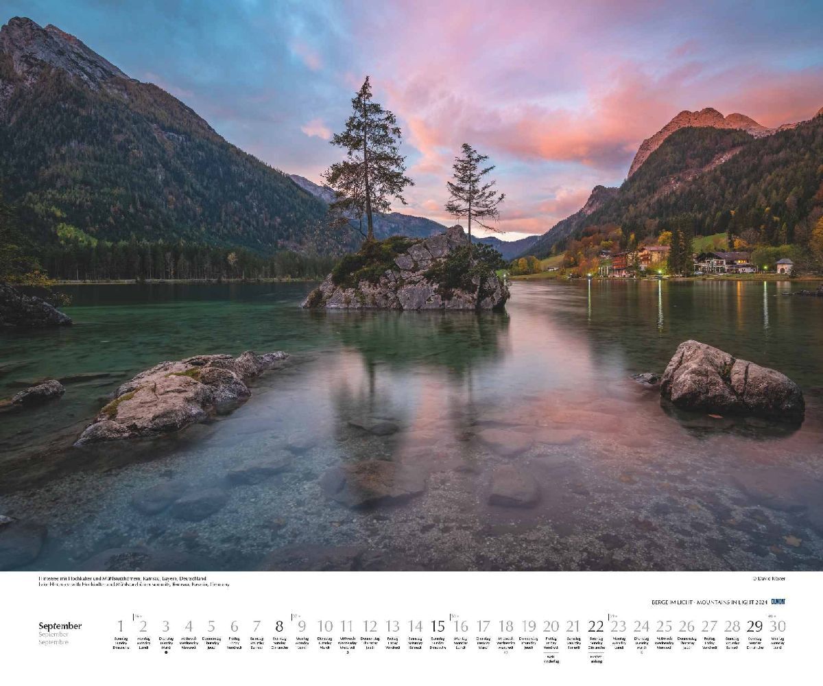 Berge im Licht - Wandkalender 2024 - 60 x 50 cm - DuMont Verlag