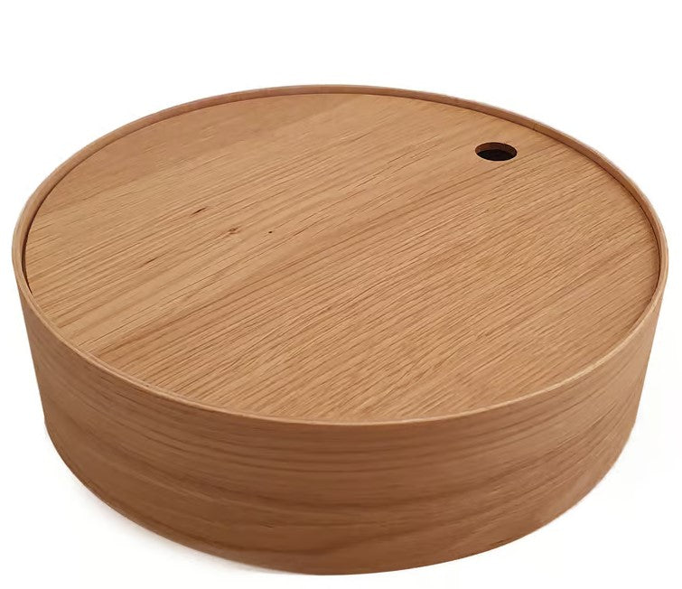 Hölzerne Aufbewahrungsbox - rund - 26 cm