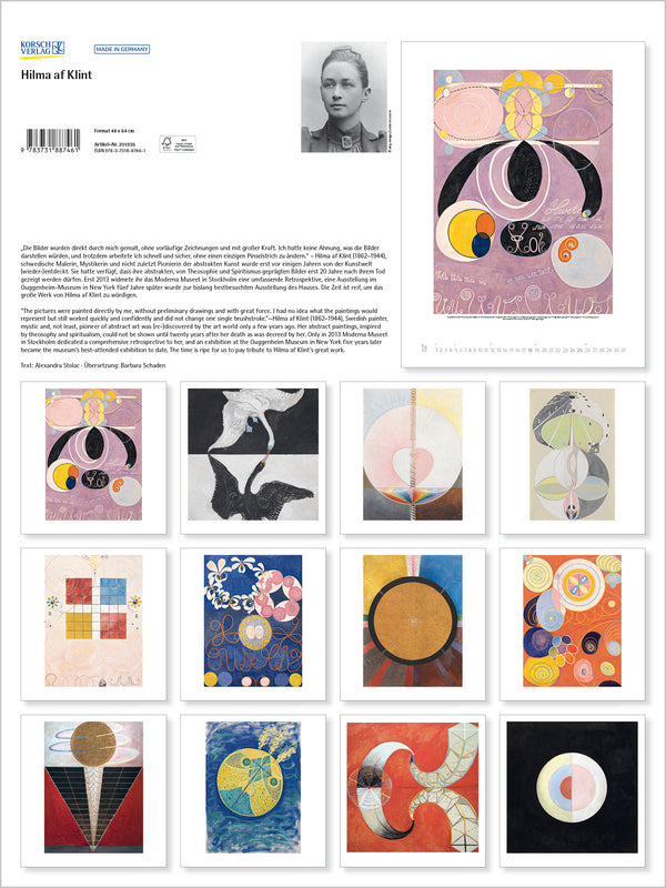 Hilma af Klint - Wandkalender 2026 - 48 x 64 cm - Korsch Verlag