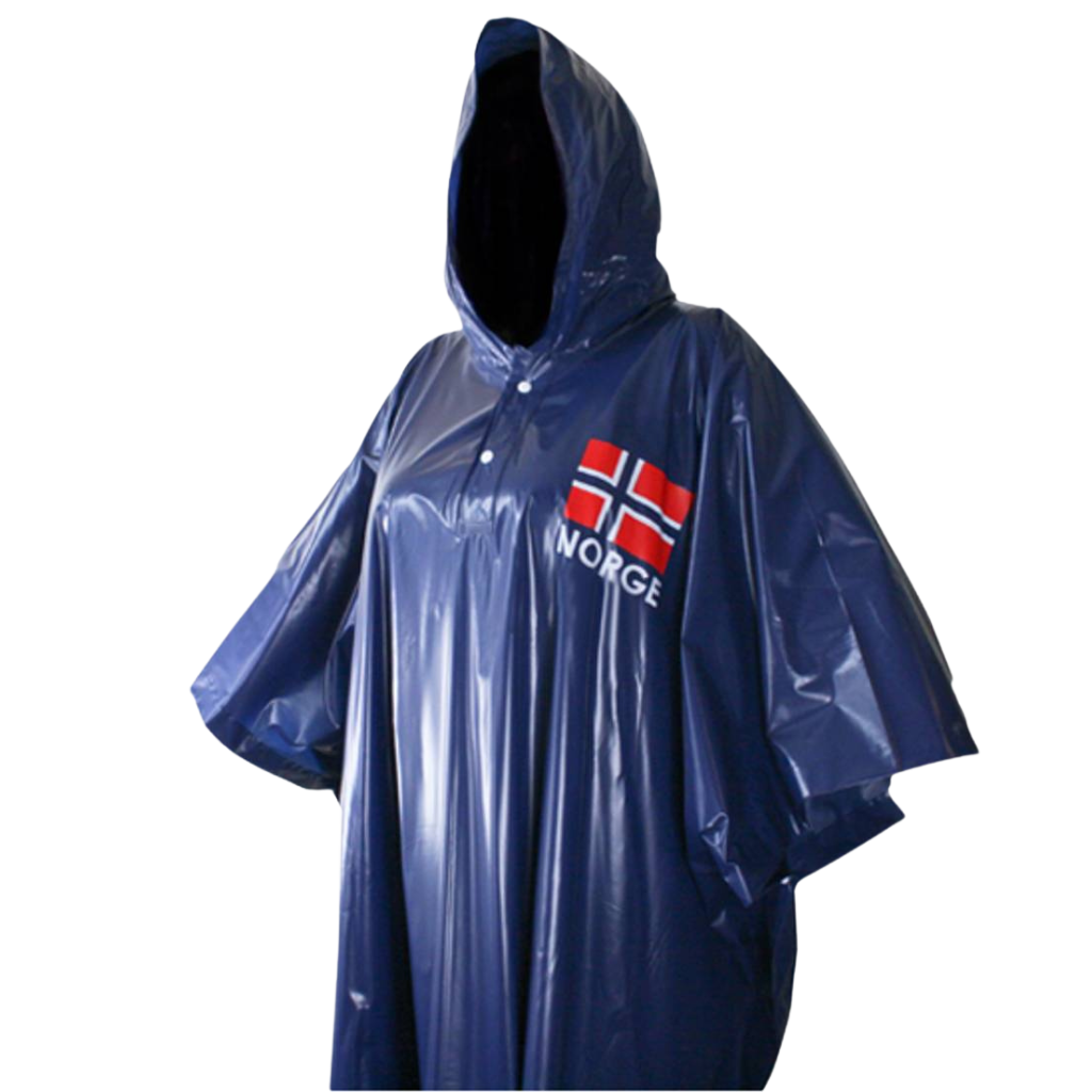 Regen-Umhang mit Norwegen Fahne und 'NORGE'