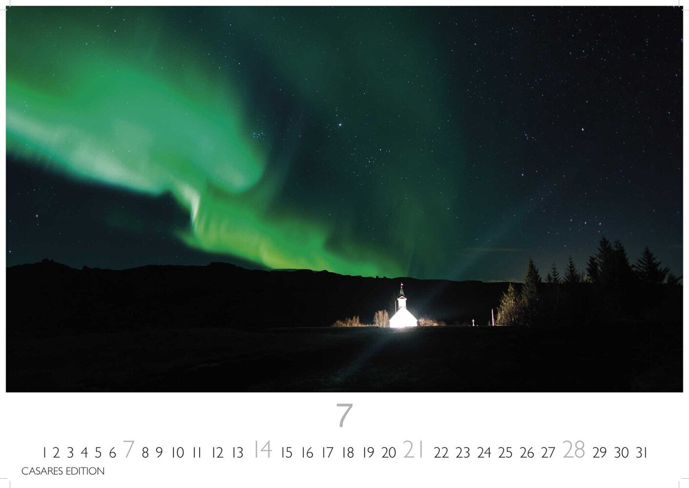 Polarlicht - Wandkalender 2024 - 50 x 35 cm - CASARES fine art EDITION