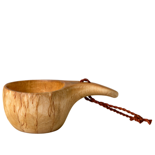 Kåsa Curly Birch - Wooden Cup - 8 cm Diameter