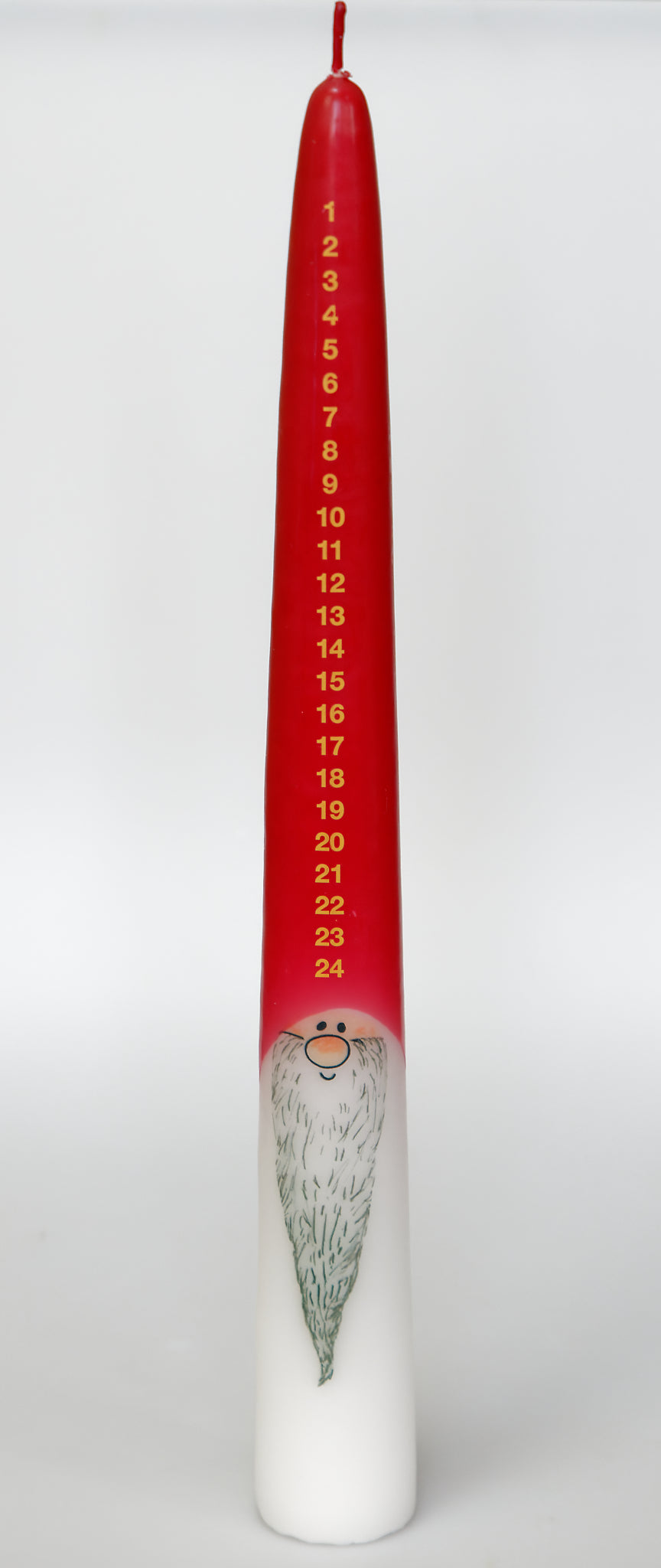 Tomte - Adventskalender-Kerze - 39 cm