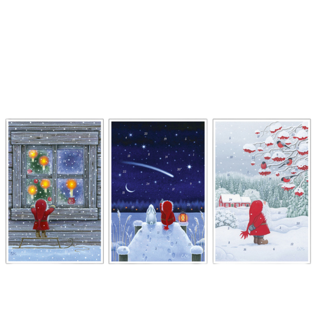 God Jul A - Advent calendar cards