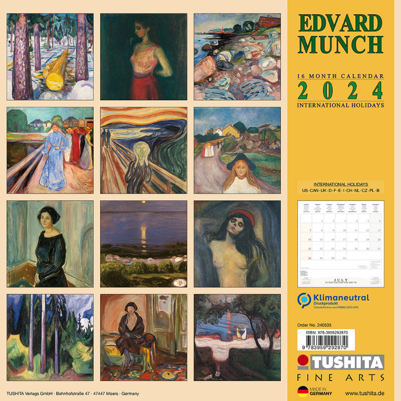 Edvard Munch - Wandkalender 2024