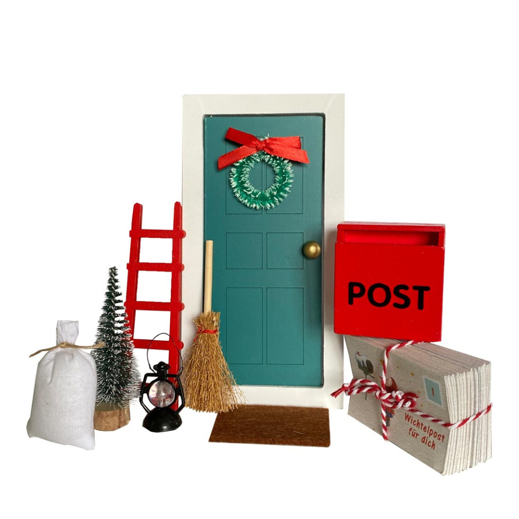 Wichteltür mit 24 Briefen - Adventskalender