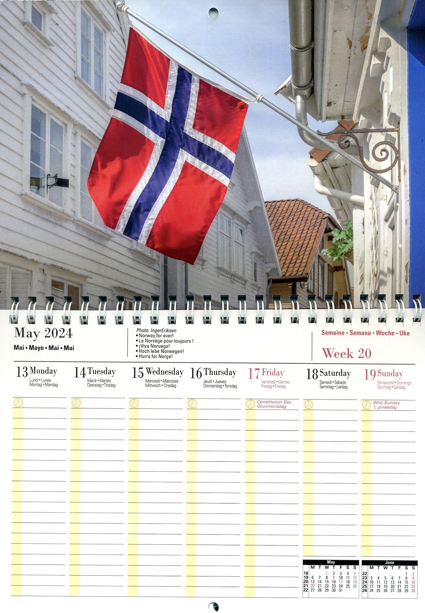 Norwegen - Wochenkalender 2024 - Aune Forlag