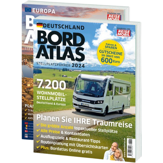 BORDATLAS - Stellplatzführer 2024 -  Deutschland - Europa
