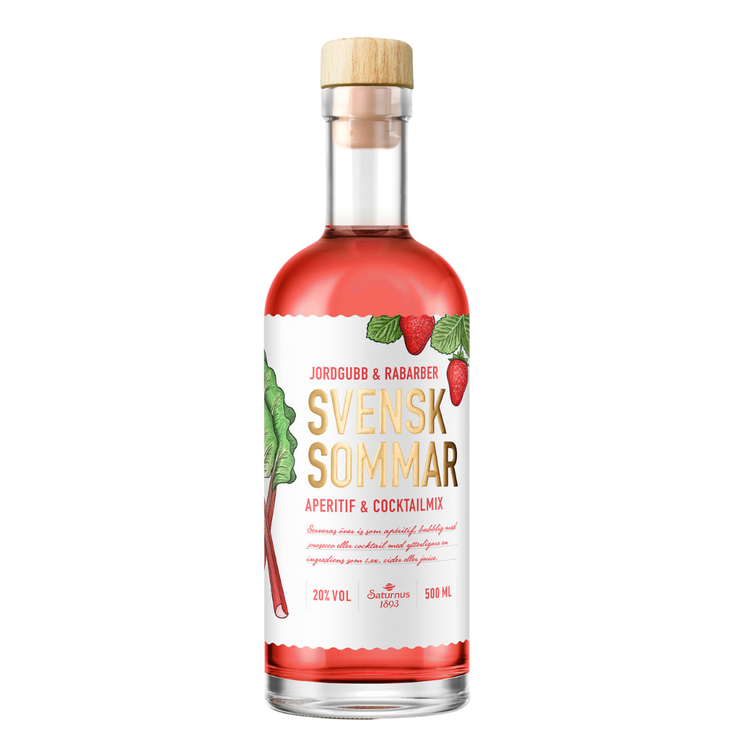 Saturnus Svensk Sommar - Erdbeer & Rhabarber - 20% vol. - 500ml