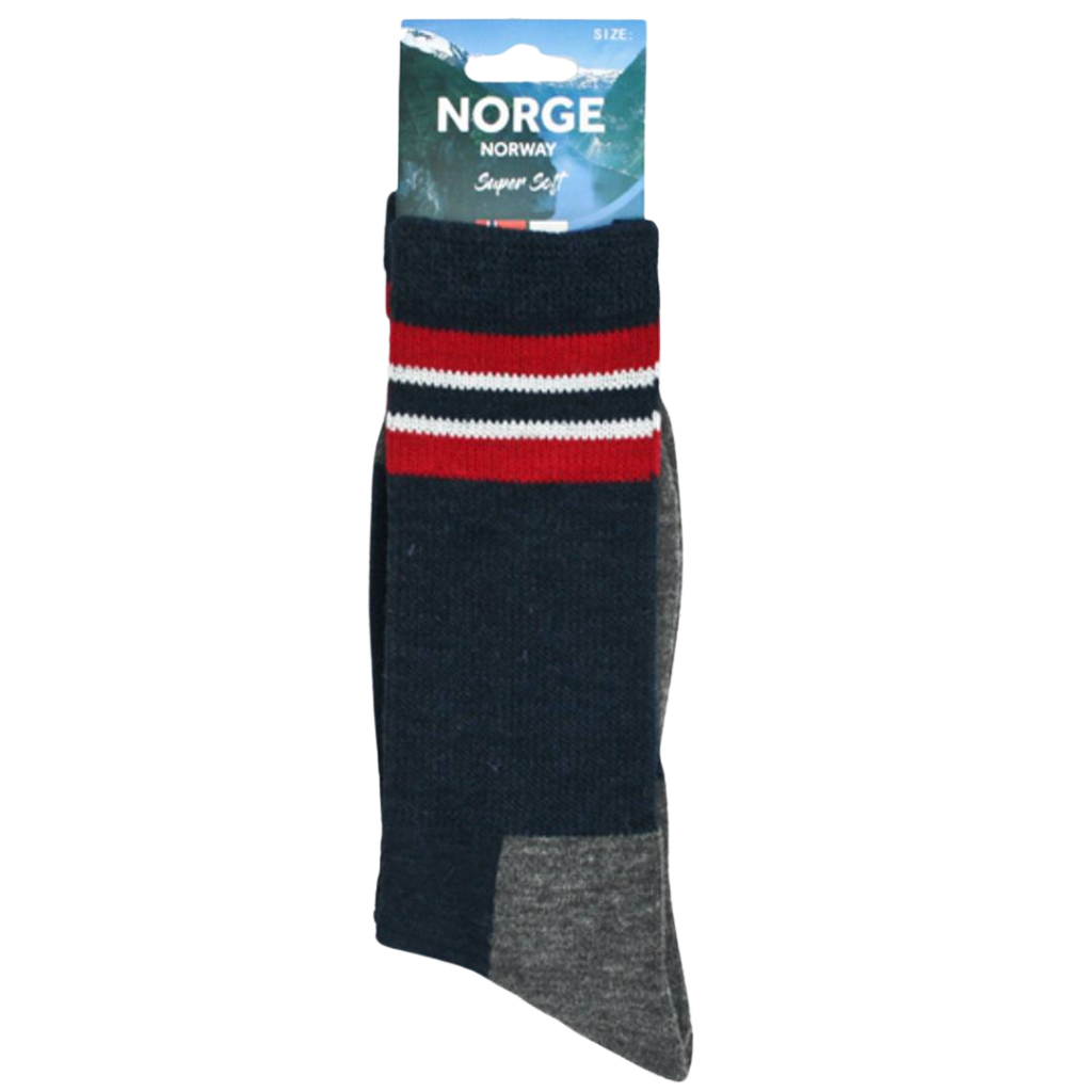 Hiking socks with Norway flag - blue