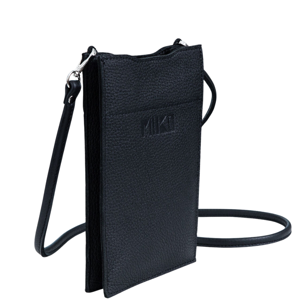 Hertta Elk Leather Phone Case - Black - Miiko Design Oy