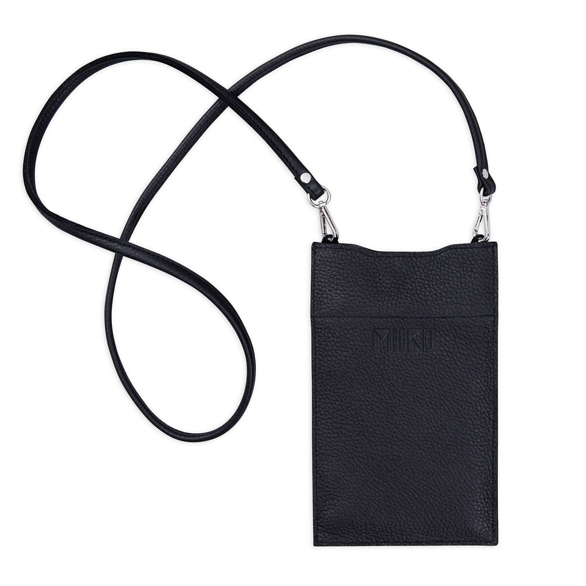 Hertta Elk Leather Phone Case - Black - Miiko Design Oy