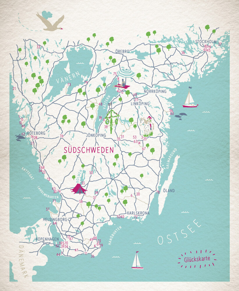 Happy places in southern Sweden