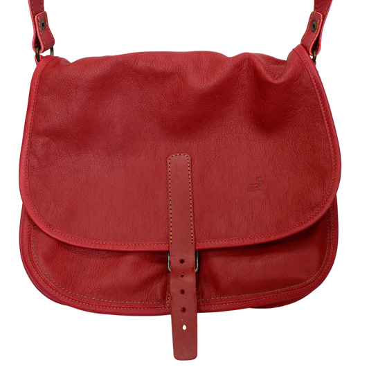 Kaja - Reindeer Leather Handbag - Red - Kero