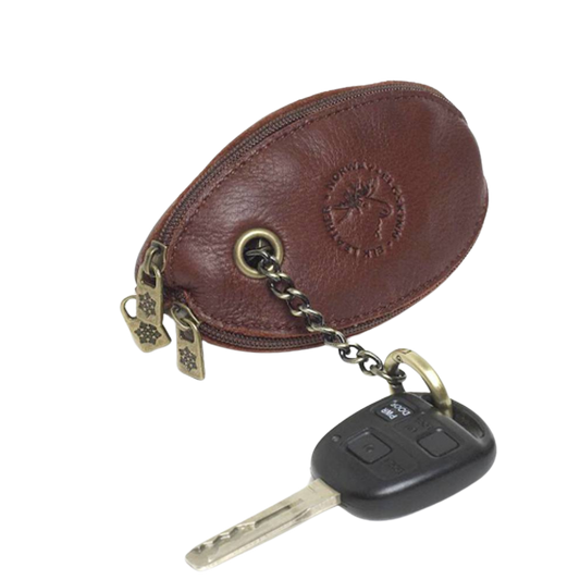 Elk leather key 'mouse' with three pockets - JOPO
