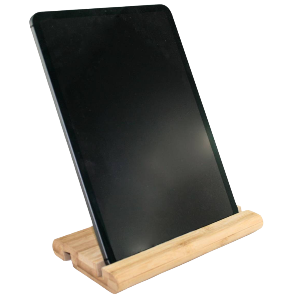 Tablet-Halter mit Elch - Holz