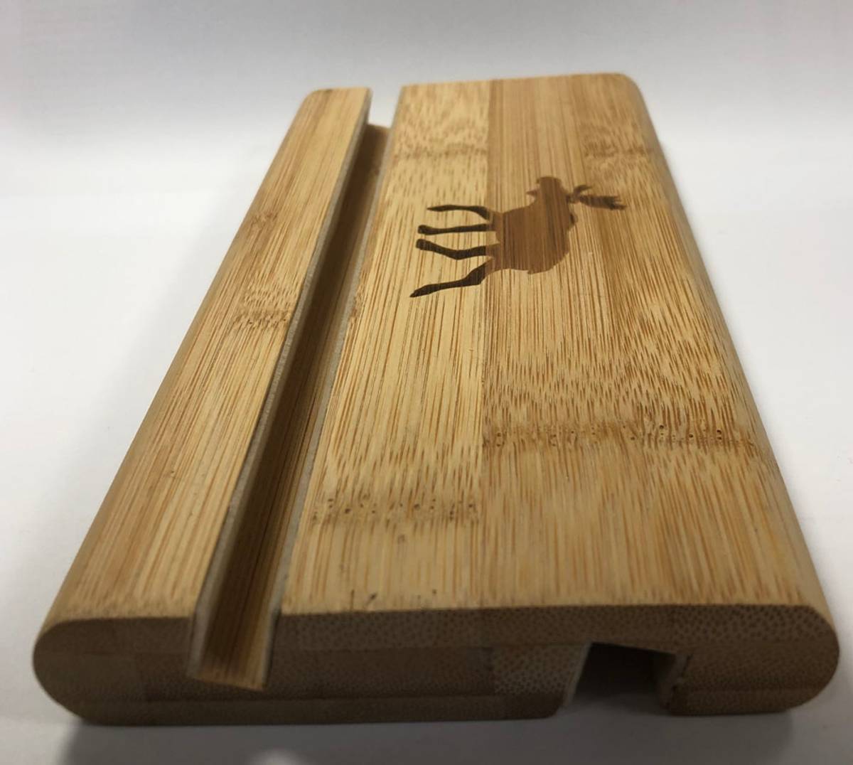 Tablet-Halter mit Elch- Holz